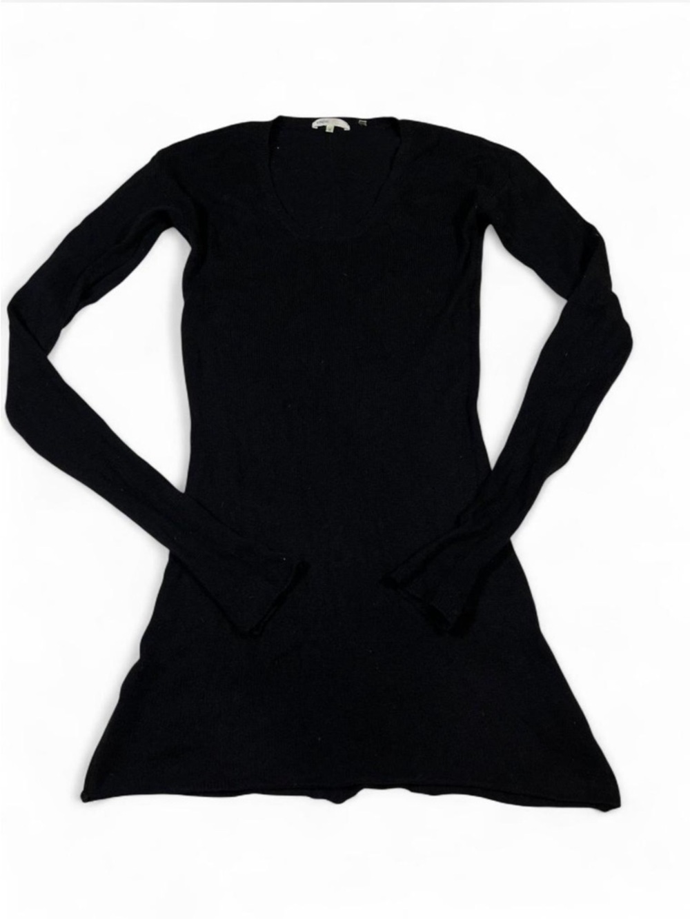 Vince Women Sweater Dress Black Cashmere Knit Long Sleeve Tunic M - Picture 1 of 4